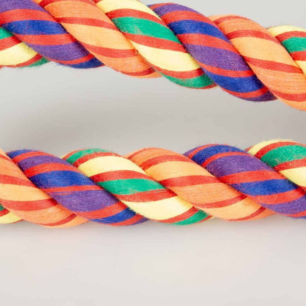 Duvo+ Tug Toy-Multicolour Cotton Rope loop With 5 knots-52x10x7cm
