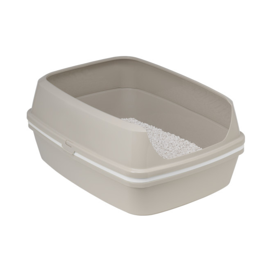 Moderna Lift to Sift -Open Cat Litter Box L 50.2 x W 38 x H 23.7 cm (Grey+White)[Size - L]