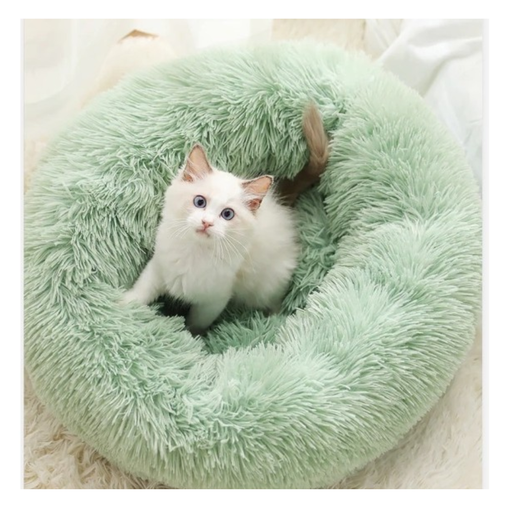 Pado Pet Fluffy Donut Cushion - Green[Size - XL, Dimension - 70 x 20cm]