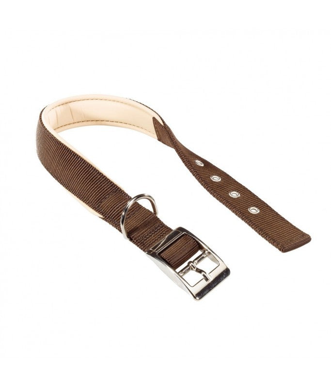 Ferplast Daytona C Nylon Dog Collar[Color - Brown, Dimension - 27-35cm x 15mm]