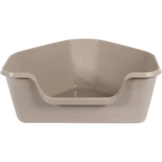Moderna Hy Fit Cat Litter Box- Warm Grey, L 66 x W 55 x H 25.4 cm