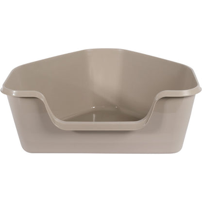 Moderna Hy Fit Cat Litter Box- Warm Grey, L 66 x W 55 x H 25.4 cm