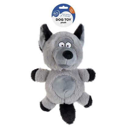 Duvo+ Plush Wildlife Coyote Crackle Dog Toy 20x13x33cm - Grey