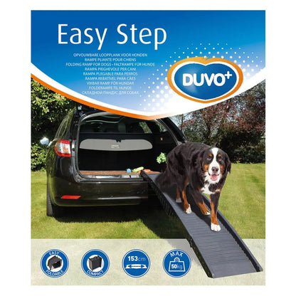 Duvo Car Ramp Plastic Easy Step Up to 50kg - Grey 43 x 40 x 26cm[Dimension - 43 x 40 x 26cm]