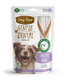 Dog Fest Dental Treats For Adult Dogs -Twister -Duck 100g (14cm)