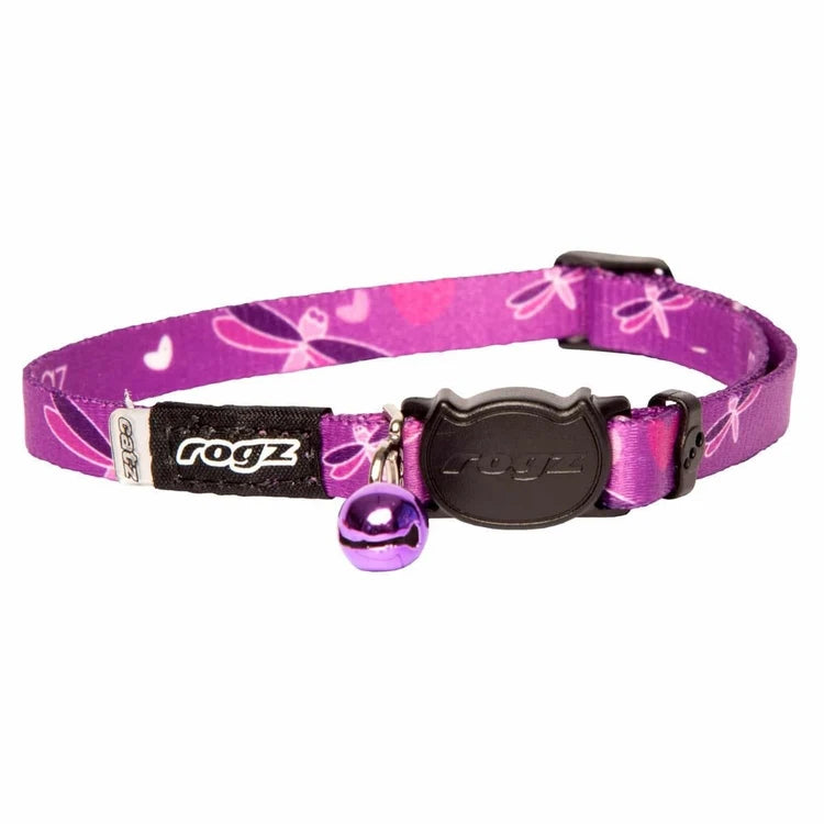 Rogz Kiddycat Purple Dragonfly Cat Collar S