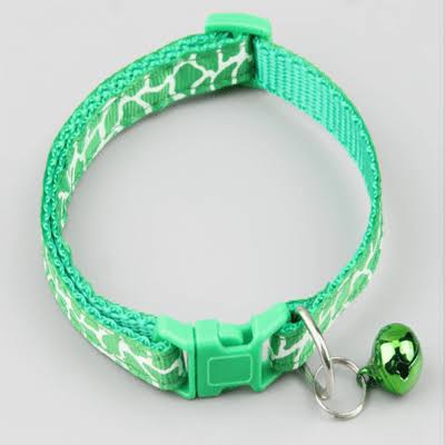 Pets club adjustable cat collar with bell â€š light green