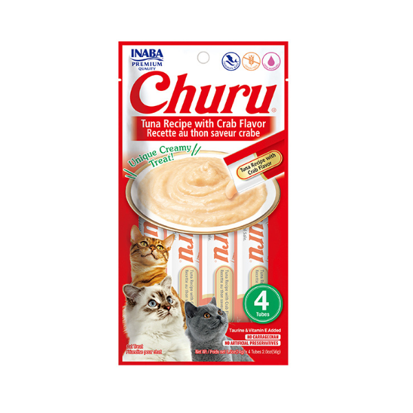 Inaba Churu Tuna Recipe With Crab Flavor 4 x 14g