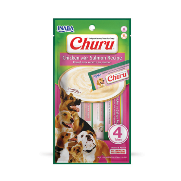 Inaba Churu Dog Chicken With Salmon Recipe 4 x 14g