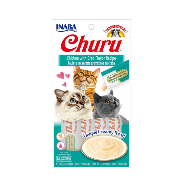 Inaba Churu Chicken with Crab Flavor Recipe 4 x 14g