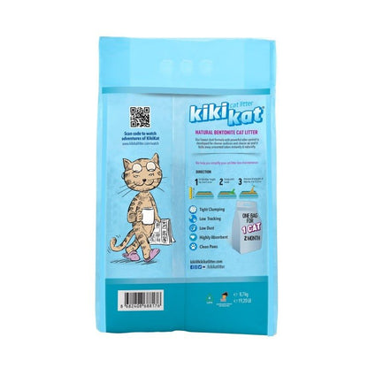 Kiki Kat White Bentonite Clumping Cat Litter –Mountain Fresh-10 L
