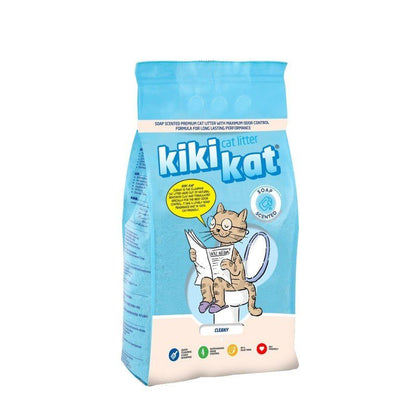 Kiki Kat White Bentonite Clumping Cat Litter –Cleany-10 L