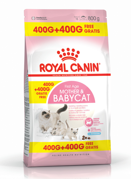 Royal Canin Feline Health Nutrition Mother and Babycat 400g + 400g FREE