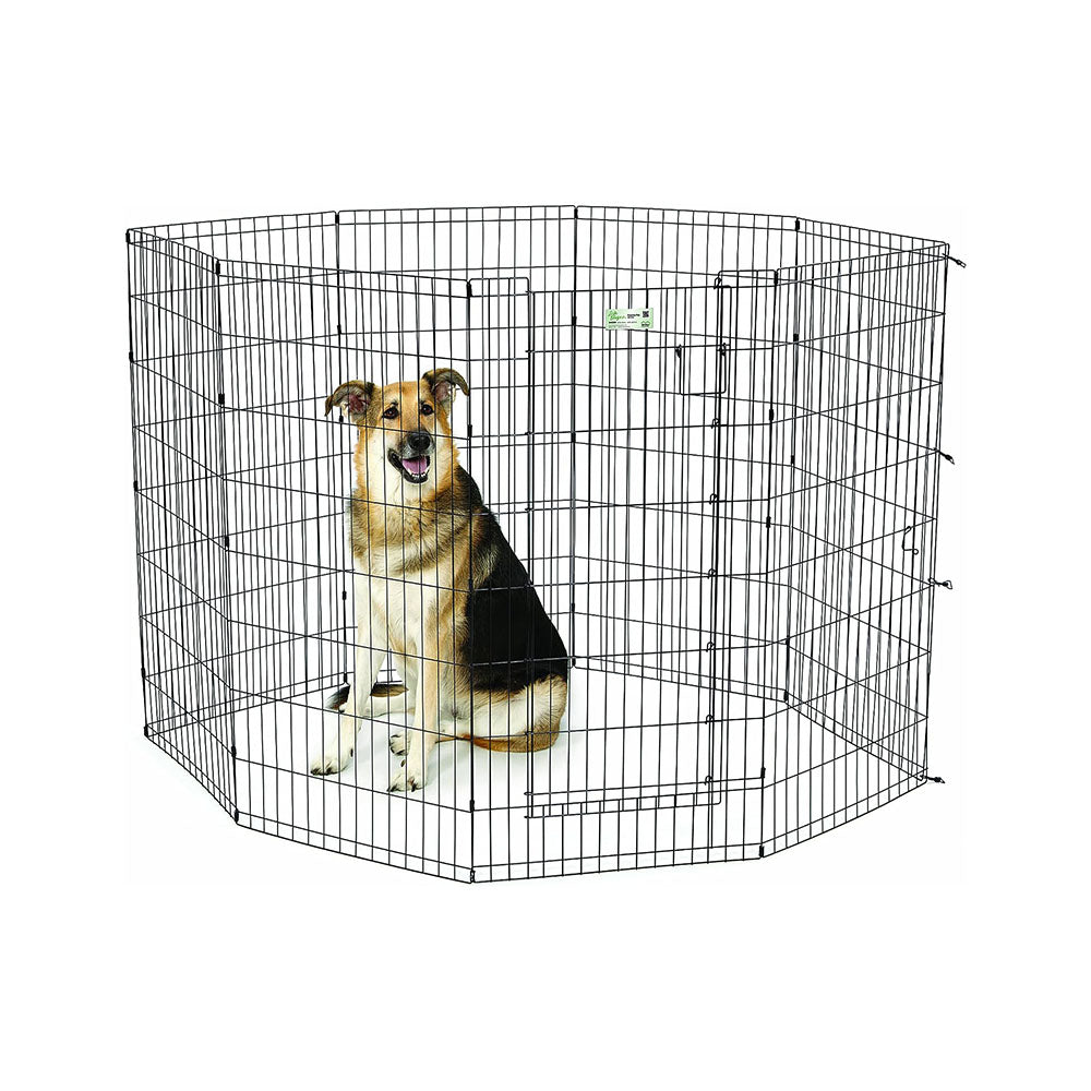 MW 48" Black Exercise Pen w/Split MAX Lock Door