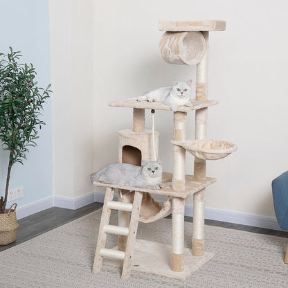 Go Pet Club 62" Mittens Cat TreeOverall Size : 27"L x 38"W x 62"H