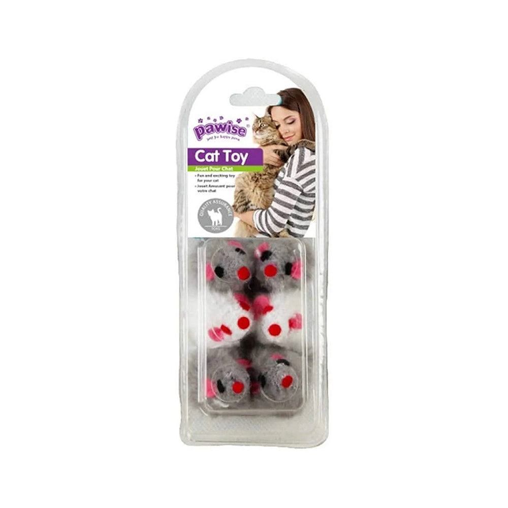 Pawise 2” PLUSH MICE  6PK