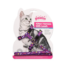 Pawise Kitten Harness W/1.2 Leash-Pink/Purple