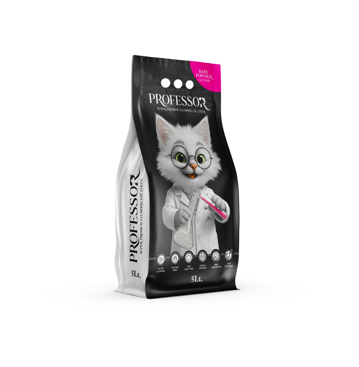 Professor Cat Litter - Baby Powder - 20L
