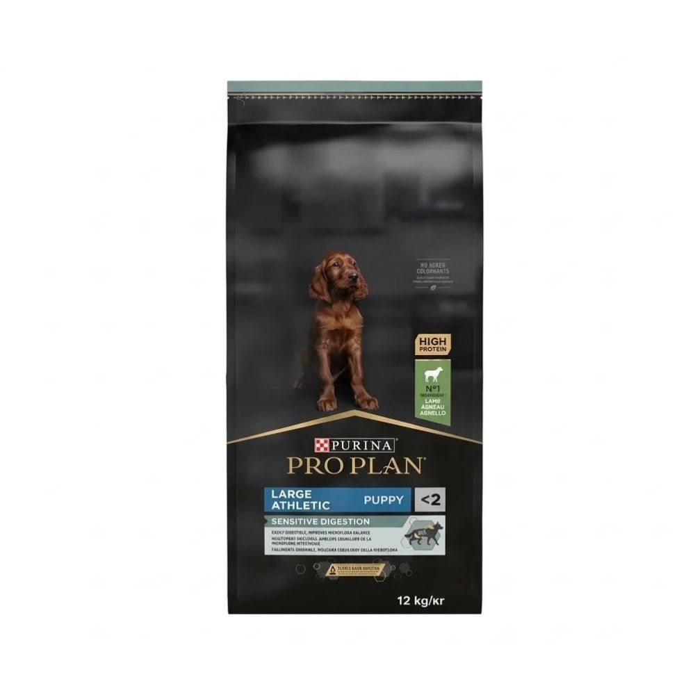 Purina Pro Plan Large Athletic Puppy Sensitive Digestion Lamb and Rice Dry Dog Food - 12 Kg