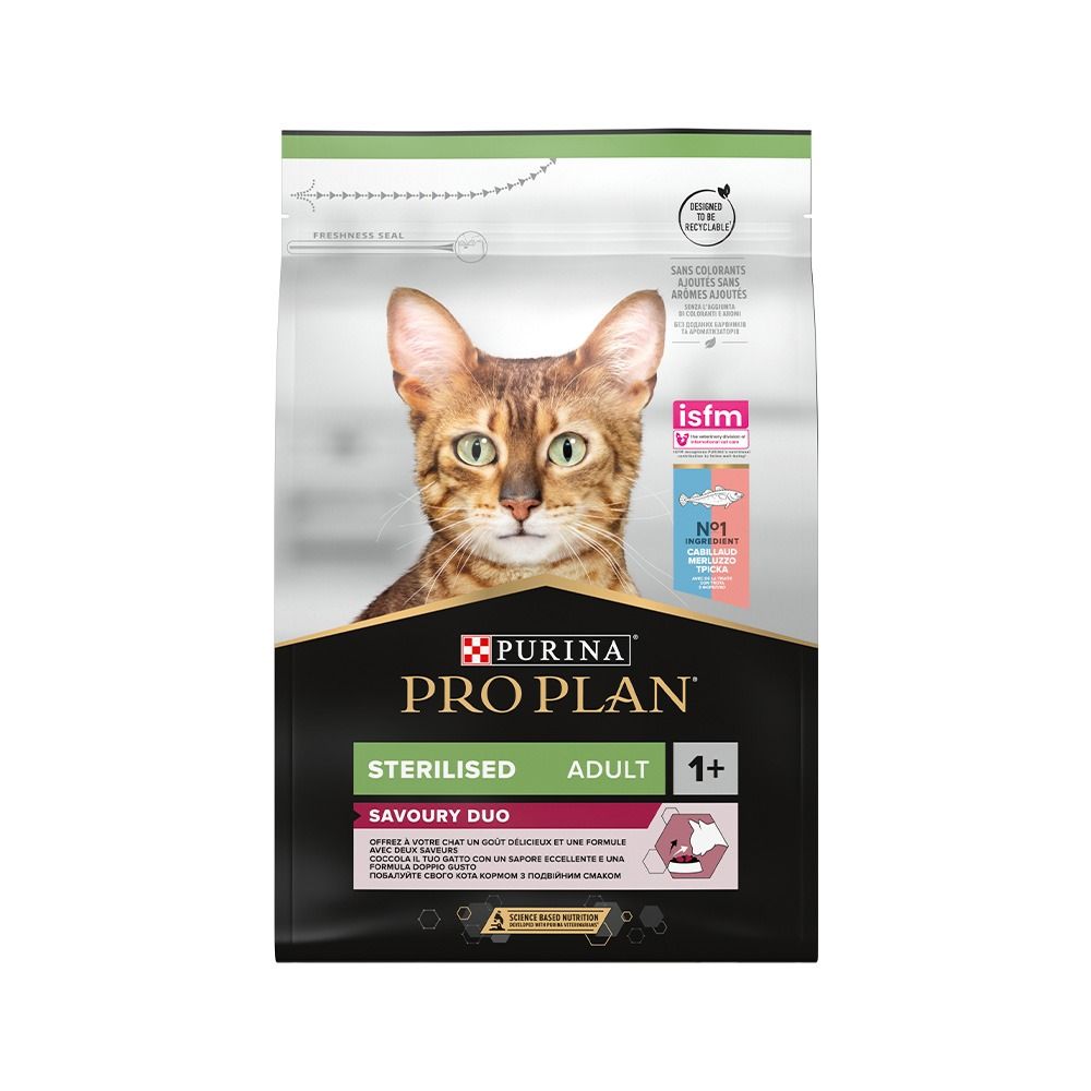 Purina Pro Plan Sterilised Adult Savoury Duo Dry Cat Food - 3 Kg