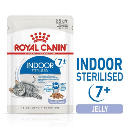 Royal Canin Feline Health Nutrition Indoor 7+ Jelly (Wet Food - Pouches) 12 x 85 g