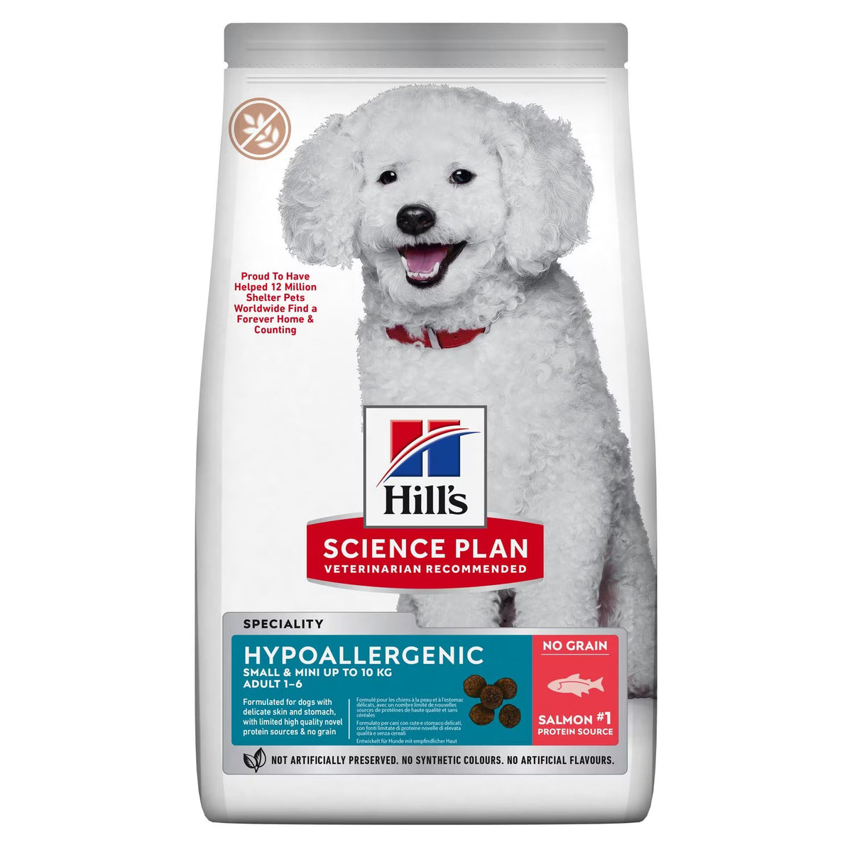 HillÃƒÆ’Ã‚Â¢ÃƒÂ¢Ã¢â‚¬Å¡Ã‚Â¬ÃƒÂ¢Ã¢â‚¬Å¾Ã‚Â¢s Science Plan Hypoallergenic Small & Mini Adult Dry Dog Food with Salmon (6KG)