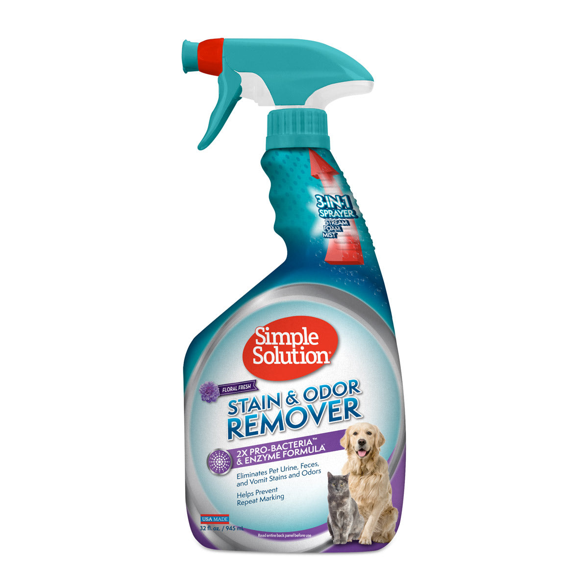 Pet Stain &amp; Odor Remover, Floral Fresh Scent 32 OZ
