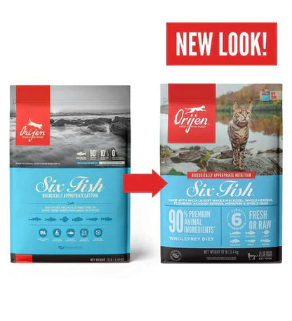 Orijen Six Fish Adult Dry Cat Food - 1.8KG