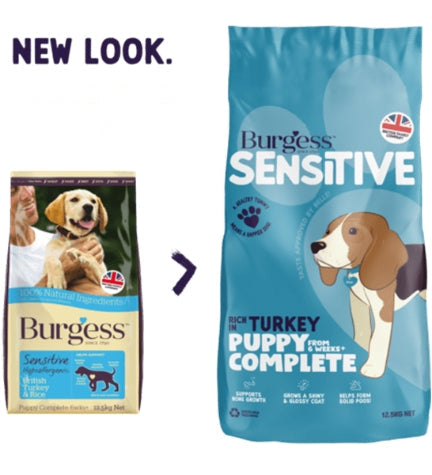 Burgess Sensitive Dry Puppy Food - 12.5KG
