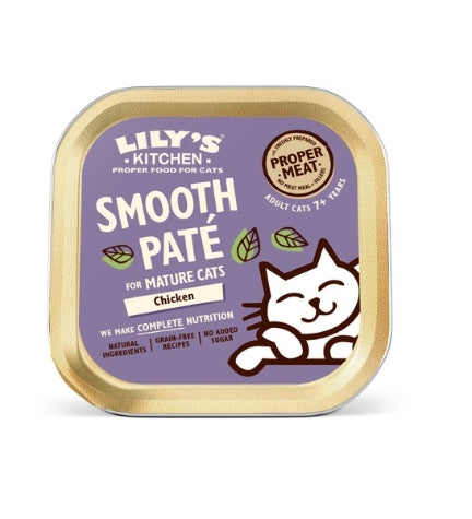 Lily's Kitchen Chicken Pate for Mature Cats Wet Food Box 19x85G