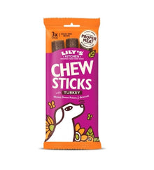 Lily's Kitchen Dog Chew Sticks w/ Turkey Dog Treats - TURKEY/120G