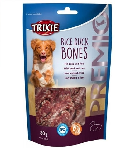 Trixie Premio Rice Duck Bones Dog Treats - 80G