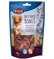 Trixie Premio Rice Duck Bones Dog Treats - 80G
