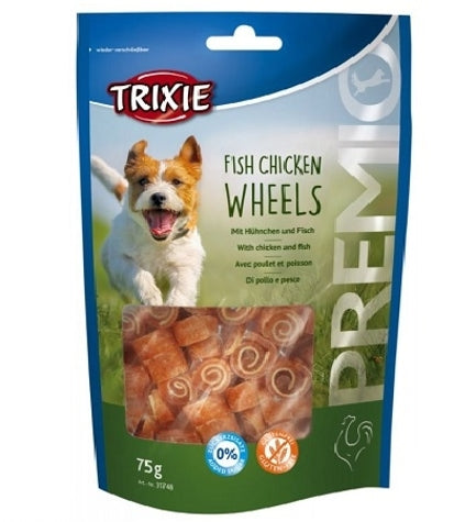 Trixie Premio Fish Chicken Wheels Dog Treats - 75G