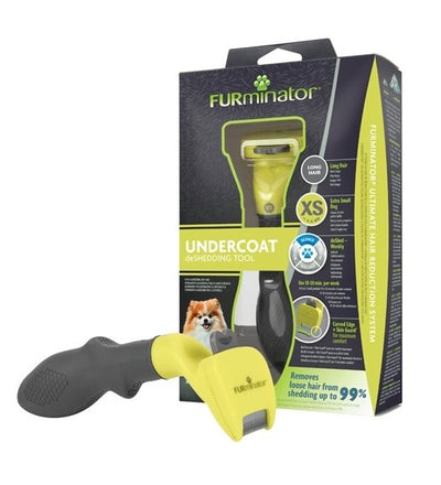 FURminator Undercoat DeShedding Tool for XSmall Long Hair Dogs XSmall