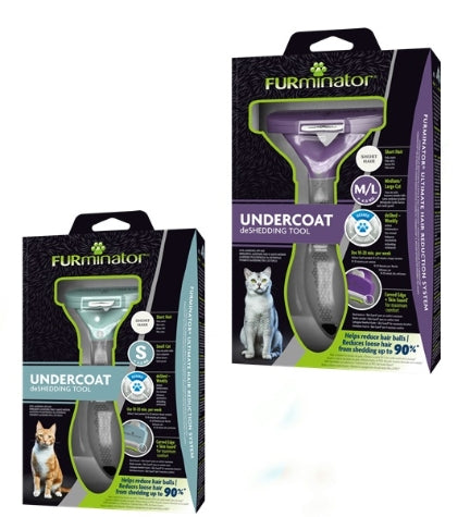 FURminator Undercoat DeShedding Tool for Short Hair Cats Small