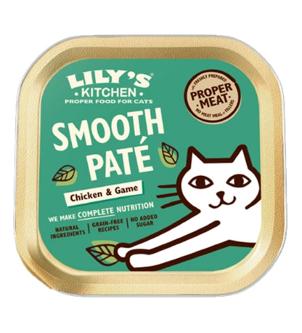 Lily's Kitchen Chicken & Game Pate Wet Cat Food Box 19x85G