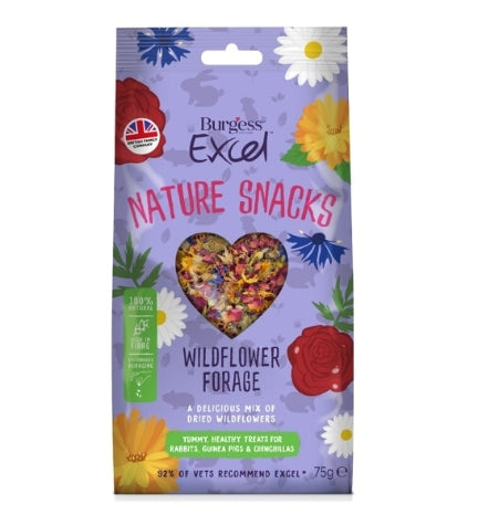 Burgess Excel Wildflower Forage Small Pet Treats - 75G