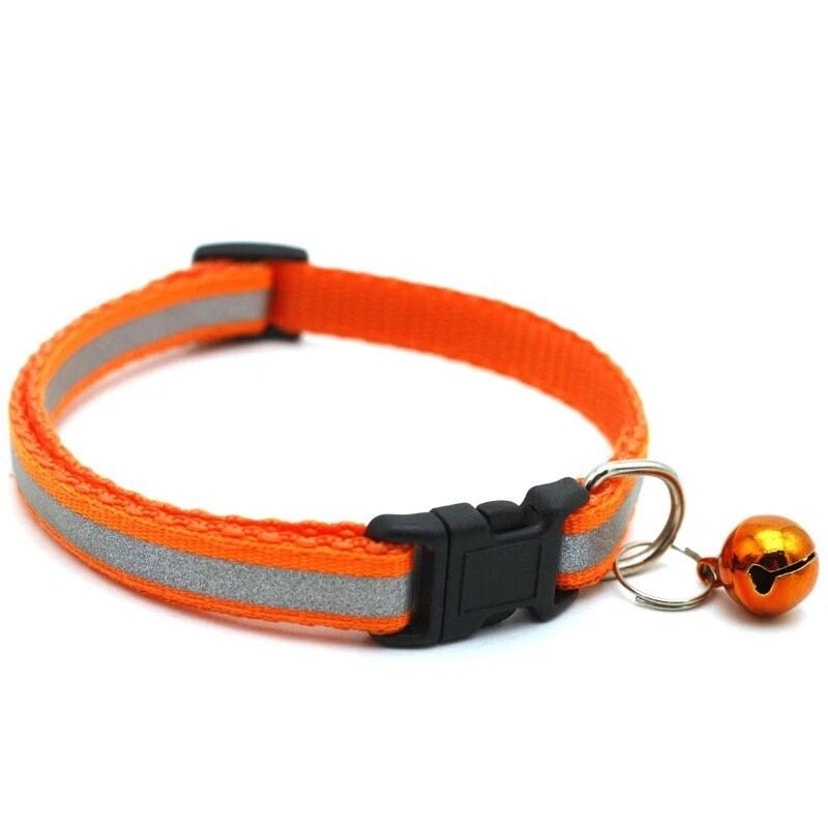 Reflective Safety Cat Collar ‚ Orange Diamond