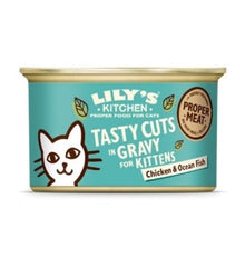 Lily's Kitchen Tasty Cuts Chicken & Ocean Fish Kitten Wet Food - 85G