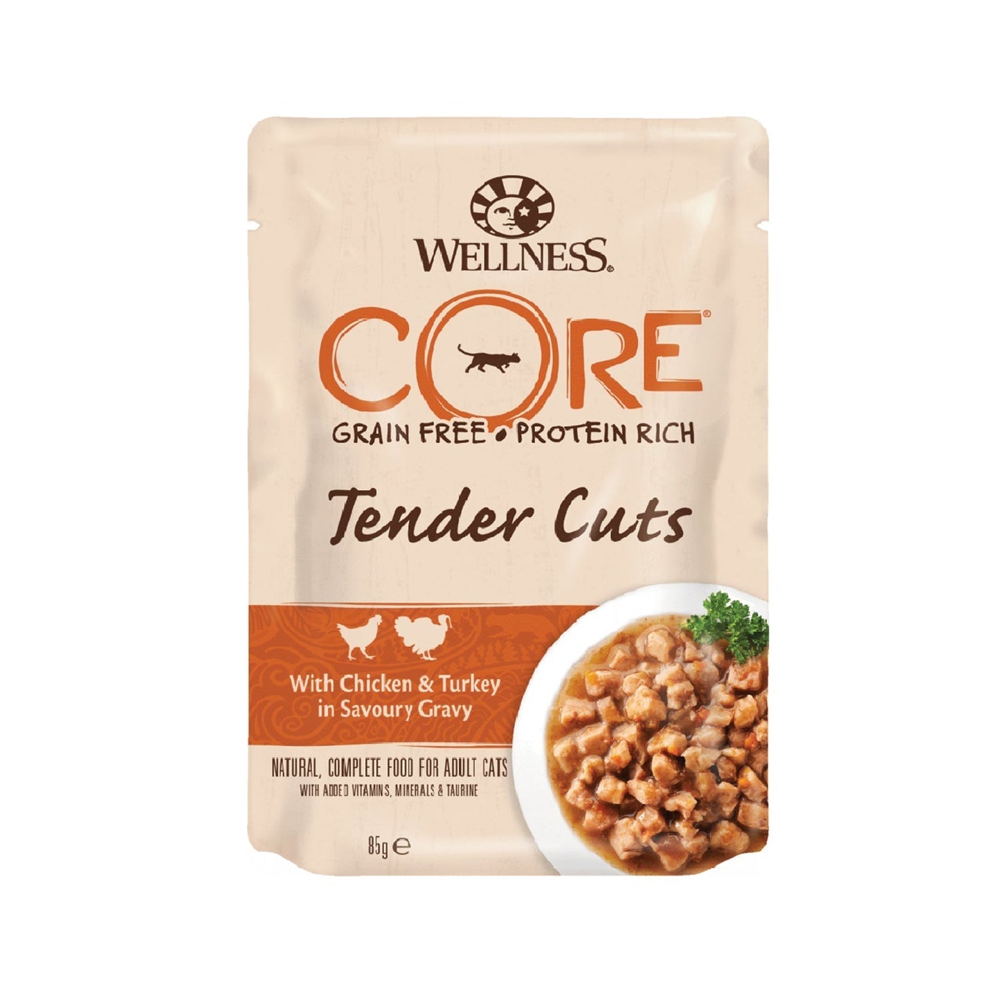 Wellness Core Tender Cuts Chk/Turk Cat 85g 1X24