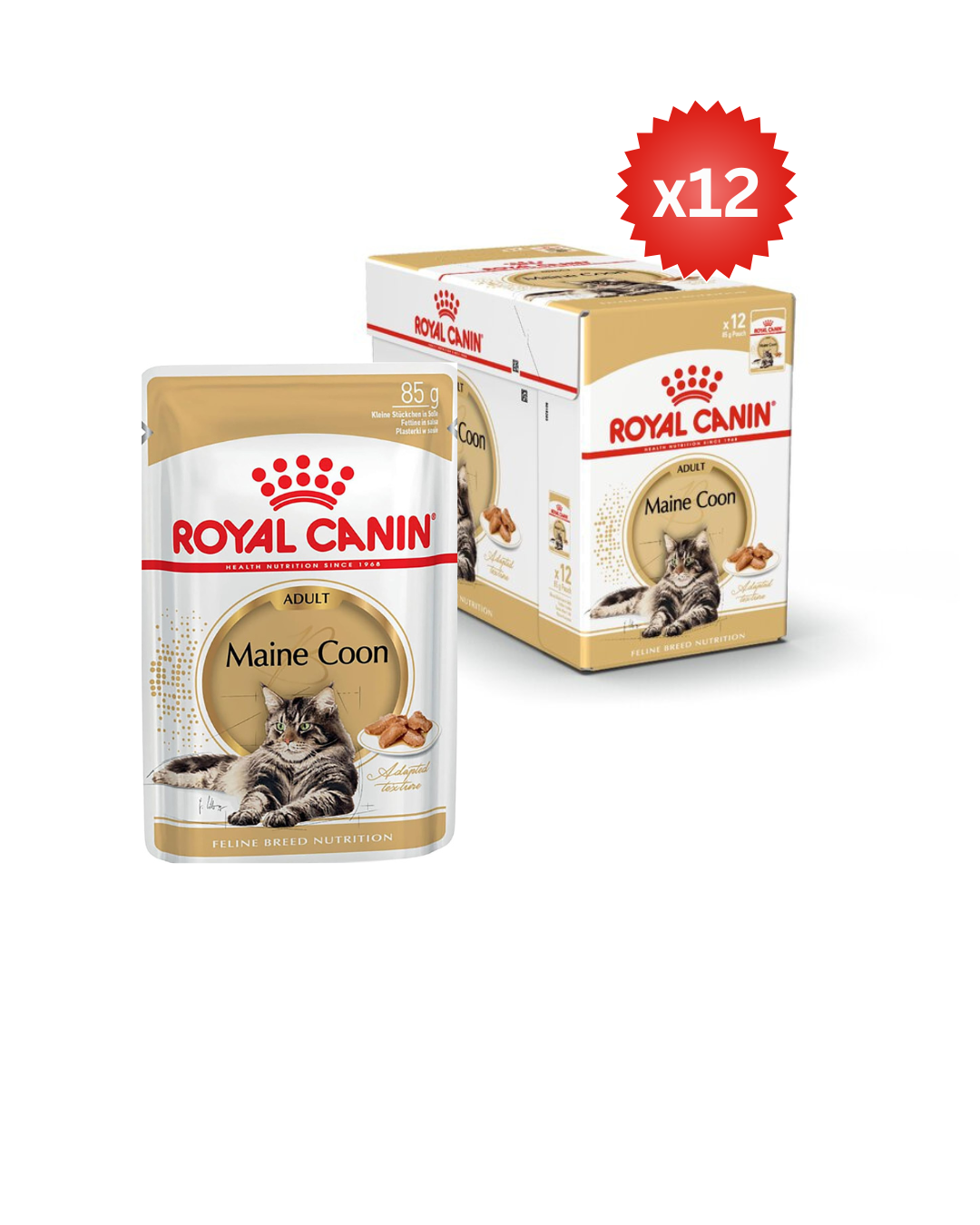 Feline Breed Nutrition Maine Coon (Wet Food - Pouches)85 g - Pack of 12