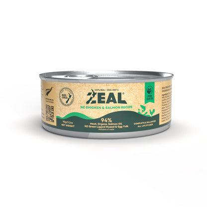 Zeal Grain Free Canned Cat Food 90g - (Chicken & Salmon)